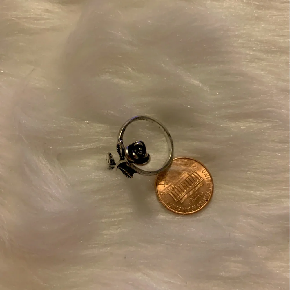 JEWELRY RING SILVER ROSE FLOWER - Picture 7 of 7